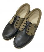 Timberlandティンバーランド）の古着「Hainsworth 3 Eye Lug FL BLACK シューズ」｜ブラック×オリーブ