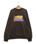 BEAMS Tビームスティー）の古着「別注 HIROTTON / ART FOR EVERYDAY LOGO CREWNECK SWEAT」｜ブラウン