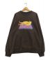 BEAMS T（ビームスティー）の古着「別注 HIROTTON / ART FOR EVERYDAY LOGO CREWNECK SWEAT」｜ブラウン