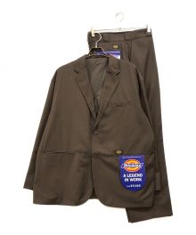 Dickies×BEAMS×TRIPSTAR（ディッキーズ×ビームス×トリップスター）の古着「別注 ポリウール ツイル 段返り3B テーラード ジャケット & テーパード トラウザー パンツ」｜ブラウン