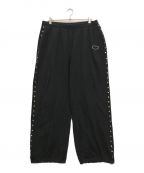 AFBエーエフビー）の古着「STUDDED BAGGY SWEAT PANTS スウェットパンツ」｜ブラック