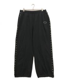 AFB（エーエフビー）の古着「STUDDED BAGGY SWEAT PANTS スウェットパンツ」｜ブラック