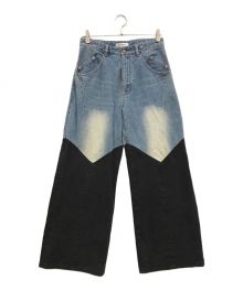 melt the lady（メルトザレディ）の古着「waste adjust pants」｜インディゴ×ブラック