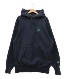 Champion REVERSE WEAVE（チャンピオン リバース ウィーブ）の古着「USED リバースウィーブプルオーバーパーカー」｜ネイビー