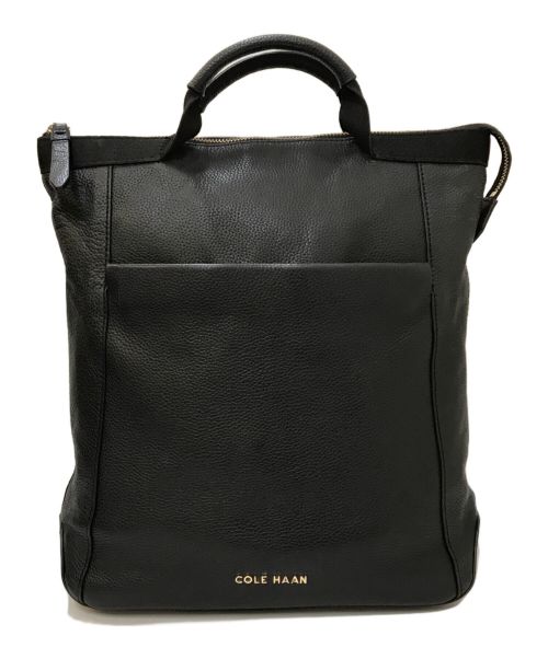 COLE HAAN（コールハーン）COLE HAAN (コールハーン) レザーコンバーチブルバッグパック ブラックの古着・服飾アイテム