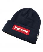 SUPREMEシュプリーム）の古着「Box Logo Beanie ニット帽」｜ネイビー×レッド