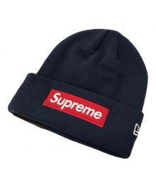 SUPREME（シュプリーム）の古着「Box Logo Beanie ニット帽」｜ネイビー×レッド