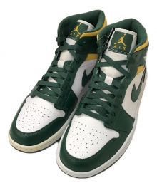 NIKE（ナイキ）の古着「Air Jordan 1 Mid "Seattle Supersonics" ハイカットスニーカー」｜NOBLE GREEN/POLLEN-W