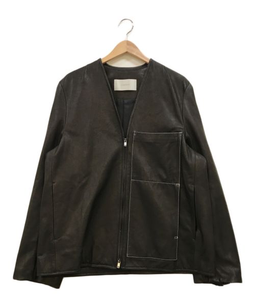 PRASTHANA（プラスターナ）PRASTHANA (プラスターナ) LC1 Leather Blouson レザーブルゾン ブラック サイズ:1(M)の古着・服飾アイテム