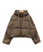 MICHAEL KORSマイケルコース）の古着「Logo Quilted Puffer Jacket モノグラム中綿ジャケット」｜ブラウン