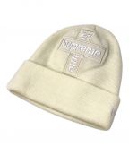 SUPREME×New Eraシュプリーム×ニューエラ）の古着「Cross Box Logo Beanie」｜ベージュ