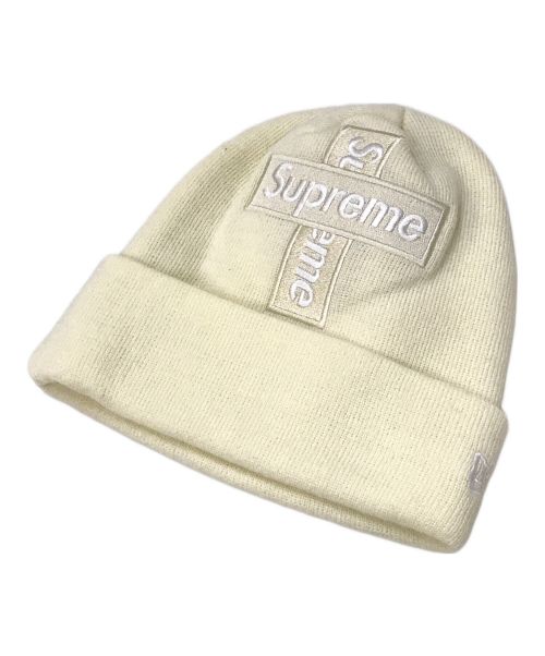 SUPREME（シュプリーム）SUPREME (シュプリーム) New Era (ニューエラ) Cross Box Logo Beanie ベージュの古着・服飾アイテム