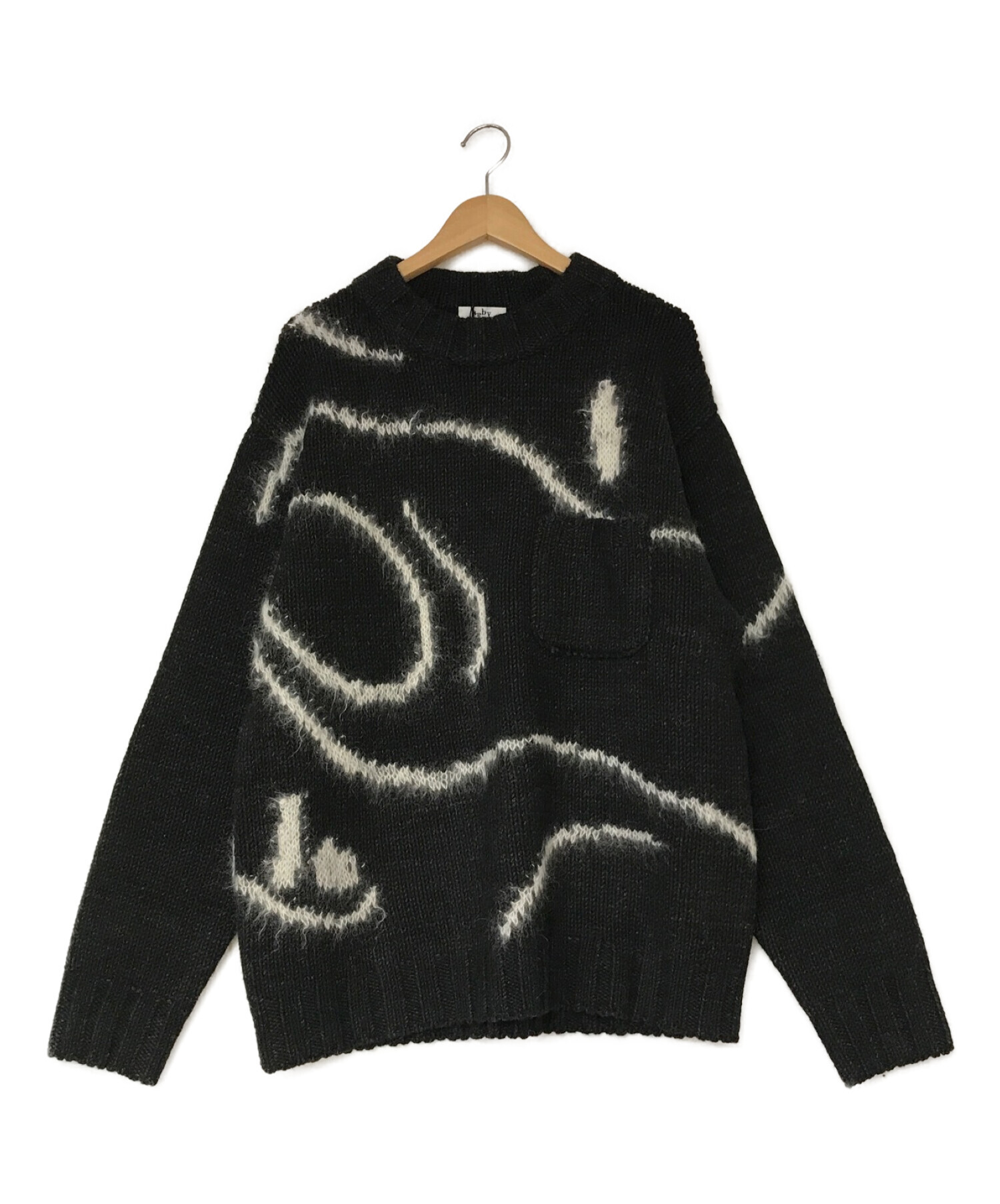 saby (サバイ) 21A/W Intarsia C/N Knit ブラック サイズ:3