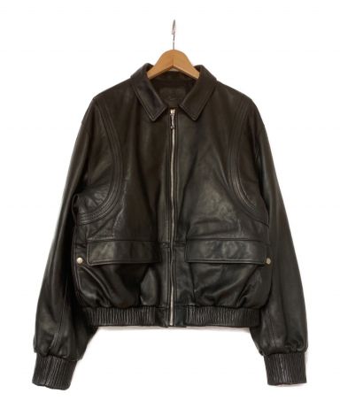 圧倒的】Captain Bom Bomber Leather Jacket - agedor.ma