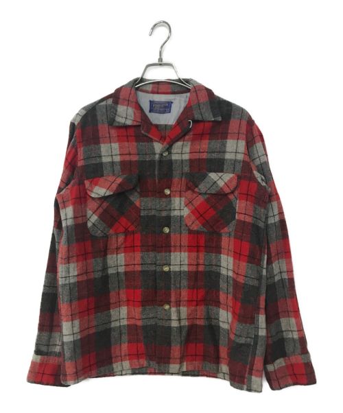 PENDLETON（ペンドルトン）PENDLETON (ペンドルトン) ウールチェックシャツ レッド×グレー サイズ:Mの古着・服飾アイテム