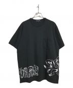 COMME des GARCONSコムデギャルソン）の古着「プリントカットソー」｜ブラック