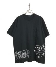 COMME des GARCONS（コムデギャルソン）の古着「プリントカットソー」｜ブラック