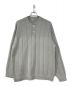 STEVEN ALAN（スティーブンアラン）の古着「BALLOON CTN WIDE/RIB HENLEY NECK SWEATER」｜グレー