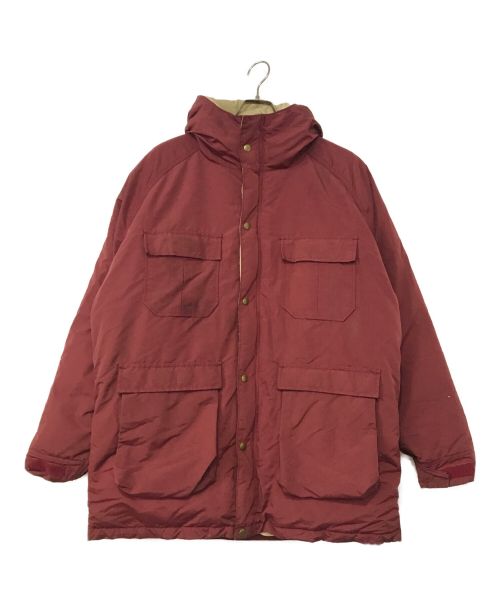 L.L.Bean（エルエルビーン）L.L.Bean (エルエルビーン) グースダウンジャケット レッド×ベージュ サイズ:Lの古着・服飾アイテム