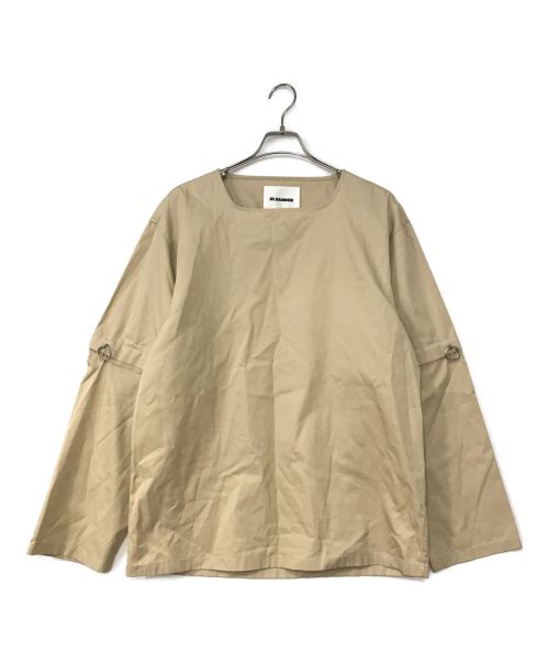 JIL SANDER（ジルサンダー）JIL SANDER (ジルサンダー) SHIRT 6SNC DETCH SLEEVE ベージュ サイズ:48の古着・服飾アイテム