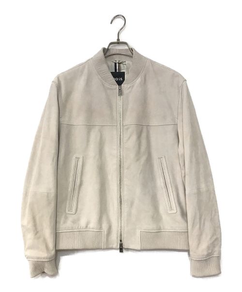 BOSS（ボス）BOSS (ボス) BOMBER JACKET IN GOAT SUEDE グレー サイズ:46の古着・服飾アイテム