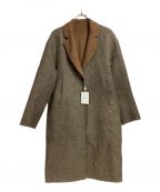 CLANEクラネ）の古着「NEP TWEED RIVER COAT」｜グレー