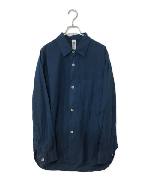 MARGARET HOWELL（マーガレットハウエル）MARGARET HOWELL (マーガレットハウエル) COMPACT COTTON POPLIN SHIRT ブルー サイズ:Mの古着・服飾アイテム