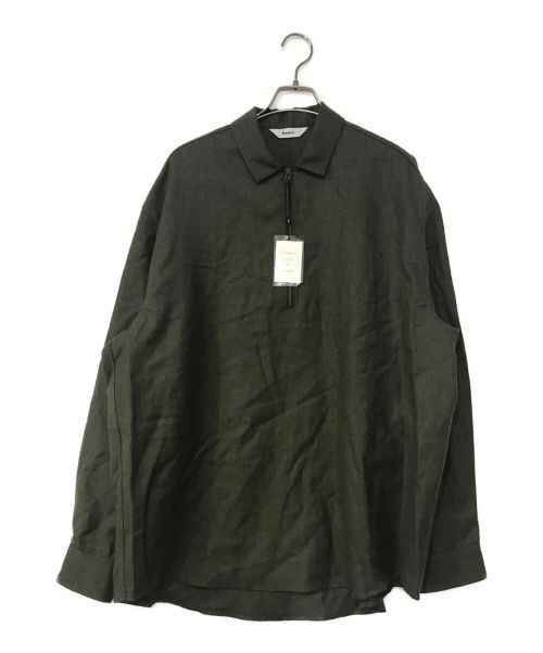 Name.（ネーム）Name. (ネーム) WOOL HALF ZIP SHIRT オリーブ サイズ:Lの古着・服飾アイテム