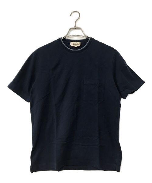 HERMES（エルメス）HERMES (エルメス) ポケットTシャツ ネイビー サイズ:Lの古着・服飾アイテム