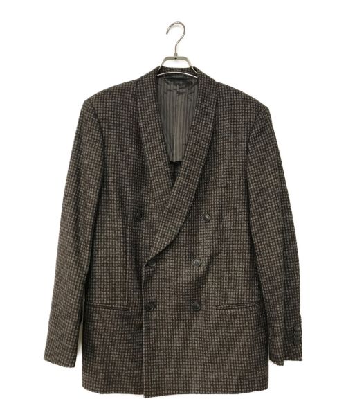 GIORGIO ARMANI（ジョルジョアルマーニ）GIORGIO ARMANI (ジョルジョアルマーニ) ダブルテーラードジャケット ブラウン サイズ:50Rの古着・服飾アイテム