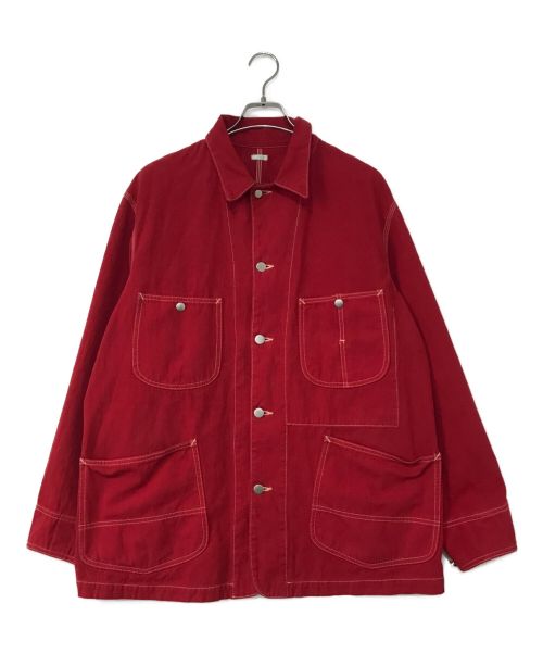 A.PRESSE（アプレッセ）A.PRESSE (アプレッセ) COVERALL JACKET レッド サイズ:Mの古着・服飾アイテム