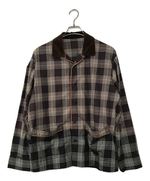 sacai（サカイ）sacai (サカイ) Plaid Overdye Jacke パープル サイズ:Sの古着・服飾アイテム