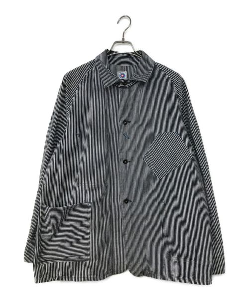 POST O'ALLS（ポストオーバーオールズ）POST O'ALLS (ポストオーバーオールズ) WAREHOUSE (ウエアハウス) Coverall Hickory ネイビー サイズ:XLの古着・服飾アイテム