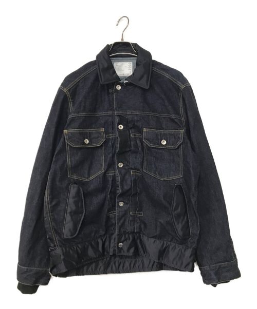 sacai（サカイ）sacai (サカイ) DENIM X NYLON TWILL BLOUSON インディゴ サイズ:2の古着・服飾アイテム