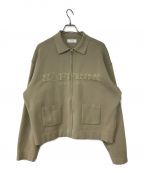 BLAHWブラー）の古着「KNIT ZIP BLOUSON」｜ベージュ