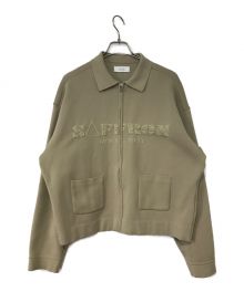 BLAHW（ブラー）の古着「KNIT ZIP BLOUSON」｜ベージュ