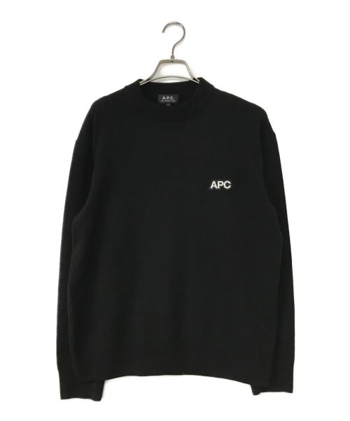 A.P.C.（アーペーセー）A.P.C. (アー・ペー・セー) クルーネックニット ブラック サイズ:Mの古着・服飾アイテム