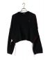 RAF SIMONS（ラフシモンズ）の古着「Cropped sweater with big sleeves」｜ブラック