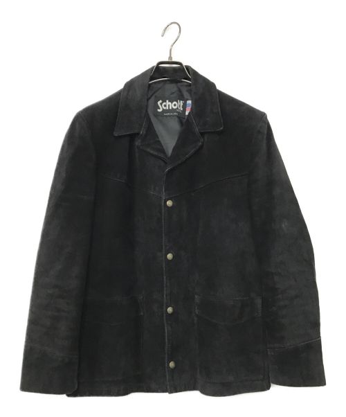 Schott（ショット）Schott (ショット) スエードジャケット ブラック サイズ:38の古着・服飾アイテム