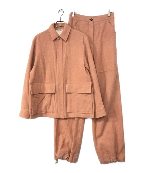 JIL SANDER（ジルサンダー）JIL SANDER (ジルサンダー) ウールブルゾンセットアップ ピンク サイズ:34の古着・服飾アイテム