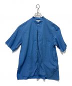 BLURHMSブラームス）の古着「ハイカウントシャンブレースタンドアップカラーウォッシュドシャツ」｜ブルー