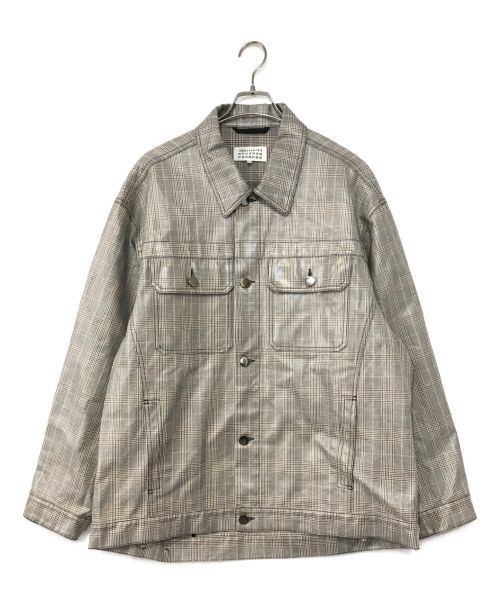 Maison Margiela（メゾンマルジェラ）Maison Margiela (メゾンマルジェラ) グレンチェックコーティングジャケット ベージュ サイズ:Sの古着・服飾アイテム