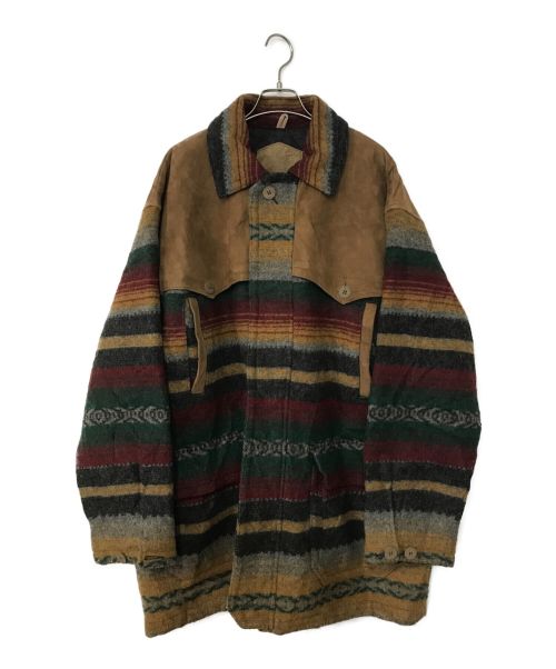 WOOLRICH（ウールリッチ）WOOLRICH (ウールリッチ) ネイティブ柄コート ベージュ サイズ:XLの古着・服飾アイテム