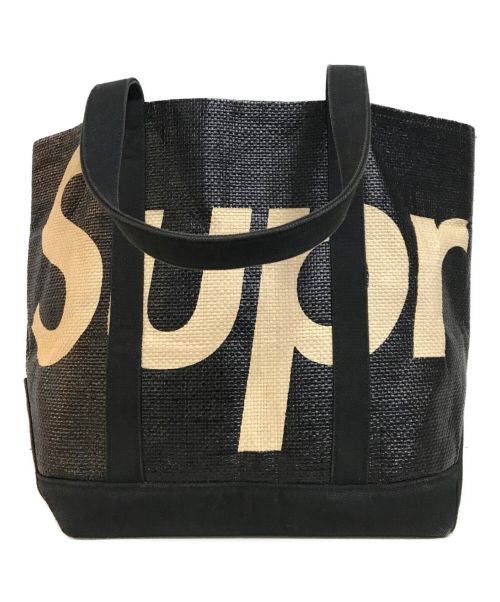 SUPREME（シュプリーム）SUPREME (シュプリーム) Raffia Tote Bag ブラック サイズ:FREEの古着・服飾アイテム