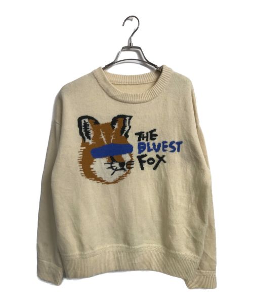 ADER error×MAISON KITSUNE（アーダーエラー×メゾン​キツネ）ADER error×MAISON KITSUNE (アーダーエラー×メゾン​キツネ) クルーネックニット ベージュ サイズ:A1の古着・服飾アイテム