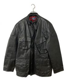 POLO RALPH LAUREN（ポロ・ラルフローレン）の古着「International type leather Jacket」｜ブラック