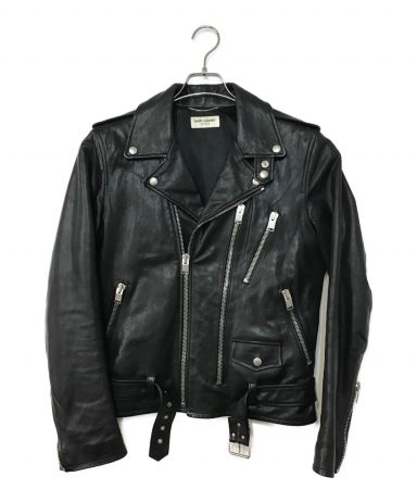 中古・古着通販】Saint Laurent Paris (サンローランパリ) クラシックモーターサイクルライダースジャケット ブラック  サイズ:46｜ブランド・古着通販 トレファク公式【TREFAC FASHION】スマホサイト