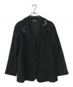 hiroko koshino premierヒロココシノ プレミア）の古着「刺繍テーラードジャケット」｜ブラック