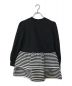 BORDERS at BALCONY（ボーダーズアットバルコニー）の古着「BORDER TIERED TOP」｜ブラック