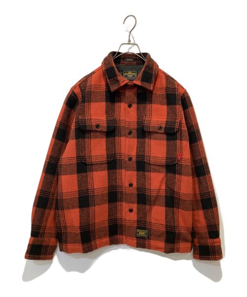 WTAPS（ダブルタップス）WTAPS (ダブルタップス) チェックシャツジャケット オレンジ サイズ:Lの古着・服飾アイテム